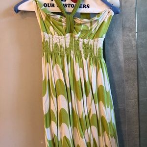 Lime Green and White Envi Dress